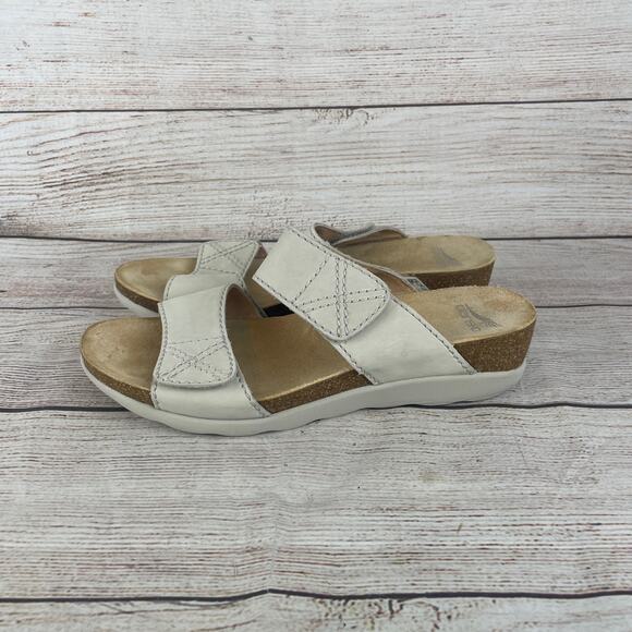Dansko Maddy Womens Sz EU 42 US 11.5-12 Sandals Ivory Milled Nubuck - Picture 6 of 9